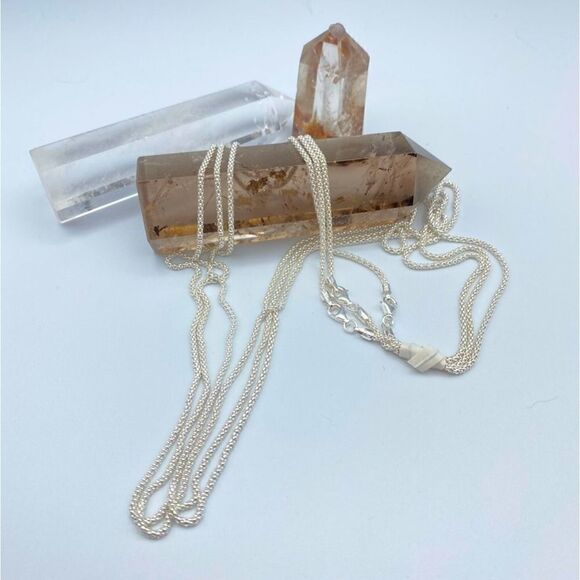 Sterling Silver Italian Popcorn Chain 24” - Picture 1 of 5